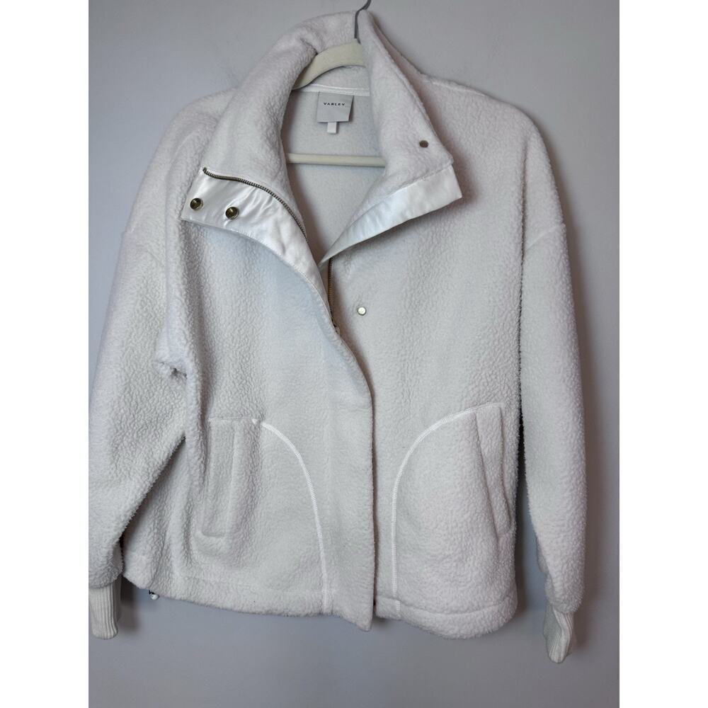 Varley Maryland Fleece Jacket Borg Fleece Sherpa Womens Jacket Ivory Size Small